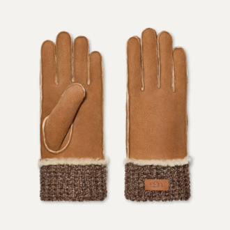 Sheepskin Knit Cuff Glove