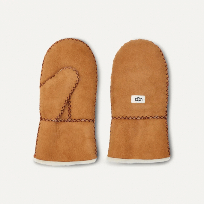 Sheepskin Mitten with Stitch Sheepskin Mitten with Stitch